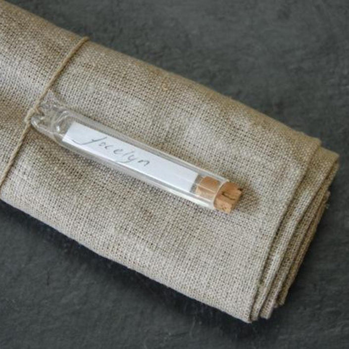 HEAVEN IN EARTH Glass Tubes Label Holder - French Vintage Style
