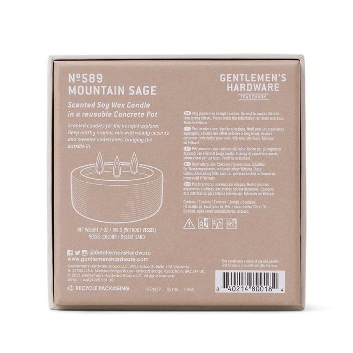 GENTLEMENS HARDWARE Soy Wax Candle - Mountain Sage