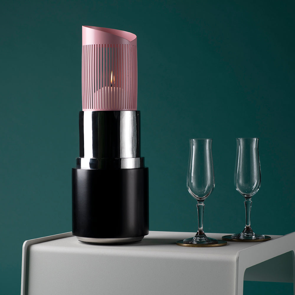 Load image into Gallery viewer, GARDEN GLORY Lipstick Lantern Midi - Pink & Silver **Limited Stock**
