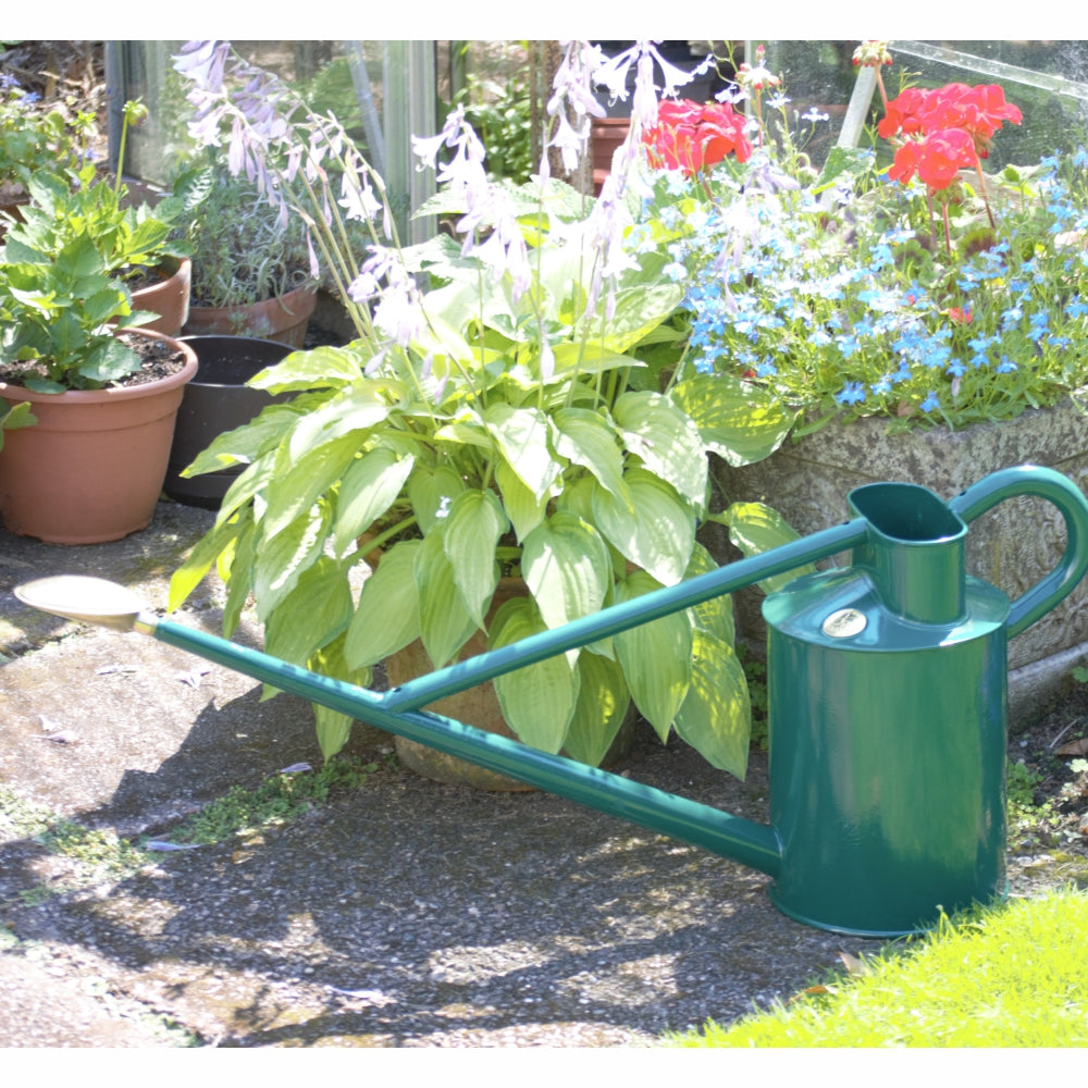 Load image into Gallery viewer, HAWS 'The Warley Fall Green' Metal Original Long Reach Watering Can - Two Gallon (9L)