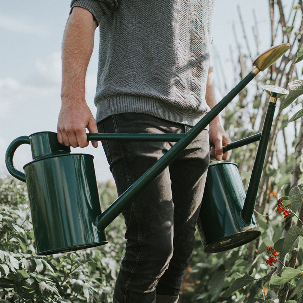 Load image into Gallery viewer, HAWS 'The Warley Fall Green' Metal Original Long Reach Watering Can - Two Gallon (9L)