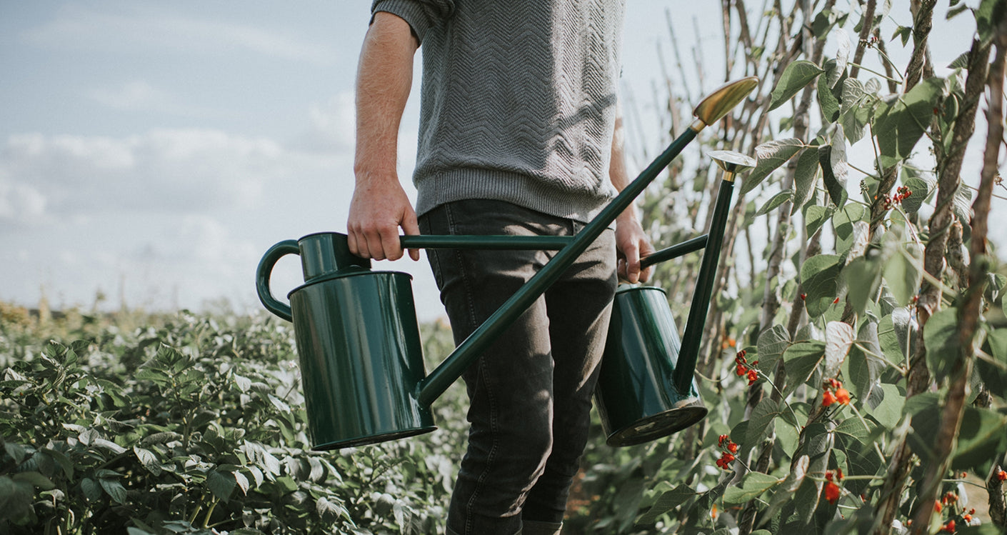 Load image into Gallery viewer, HAWS 'The Warley Fall Green' Metal Original Long Reach Watering Can - Two Gallon (9L)