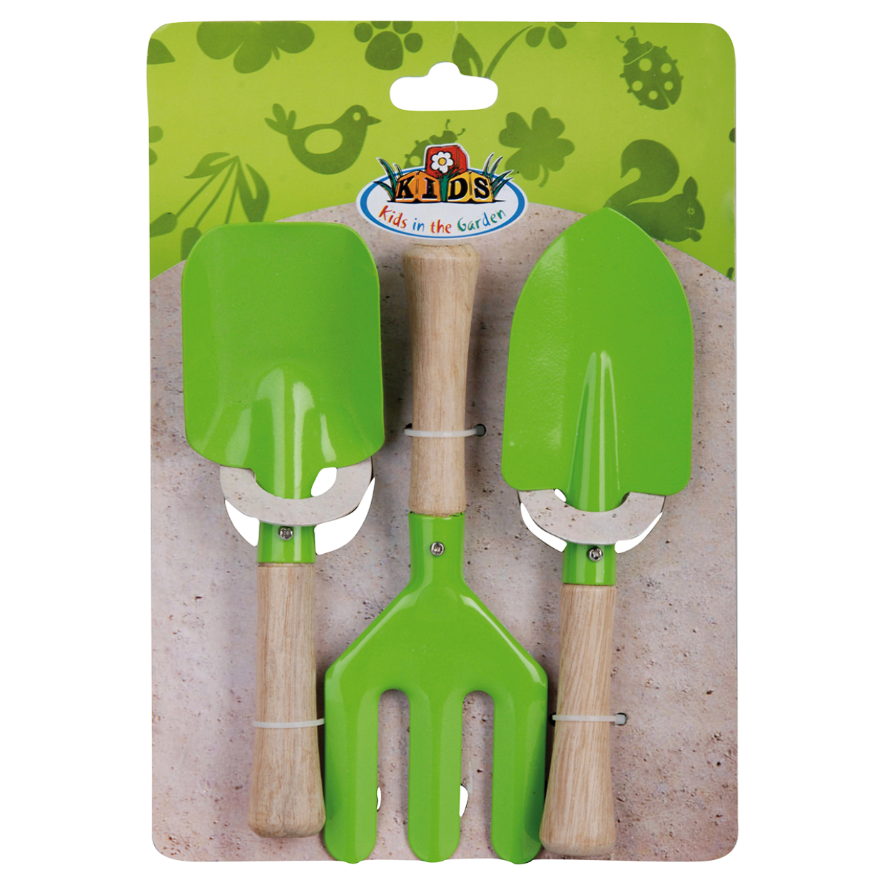 Load image into Gallery viewer, ESSCHERT DESIGN Children's Garden Tool Set 3 Piece - Woodland Green