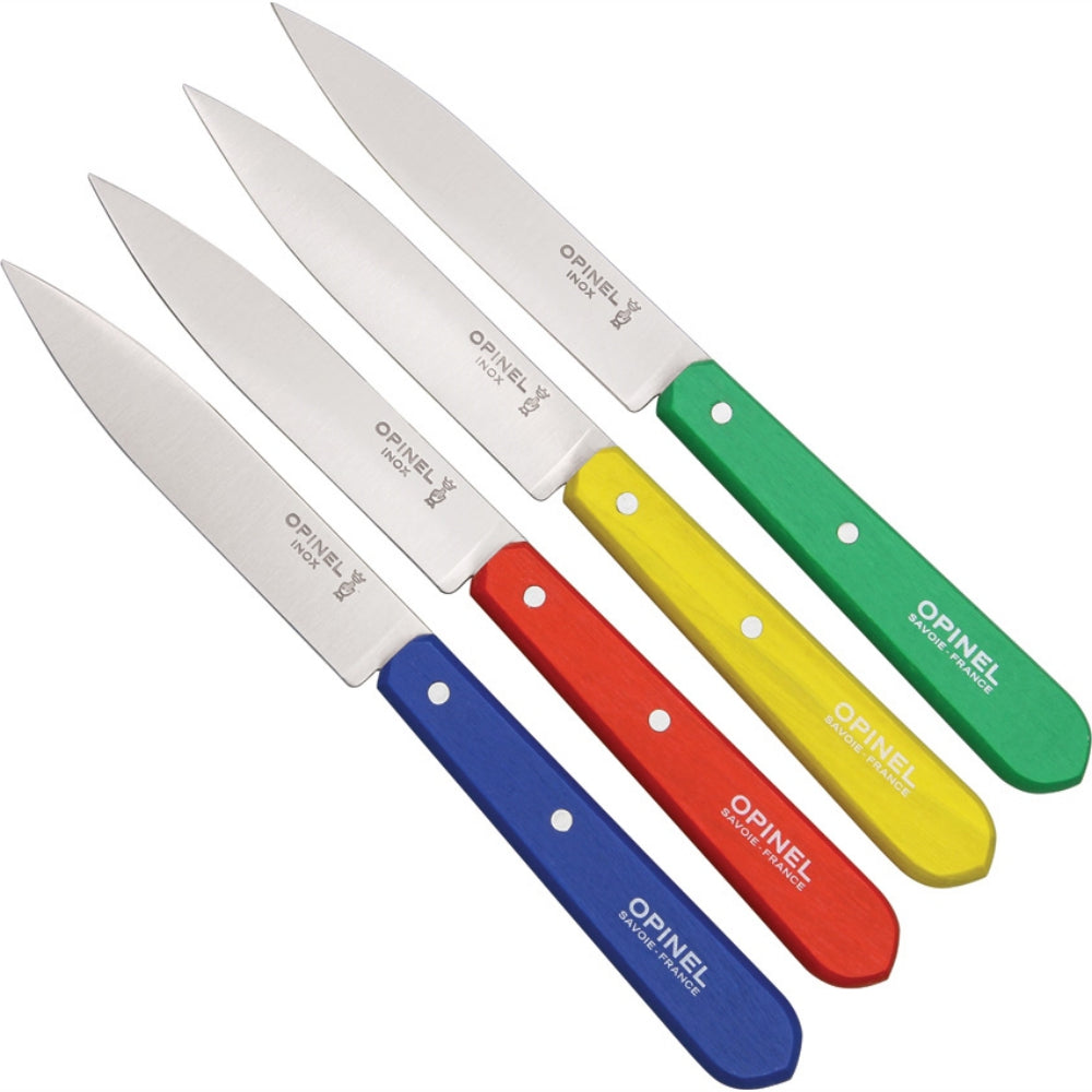 Load image into Gallery viewer, OPINEL Essentials N112 Paring Knife Four Piece Set - Classic (Classic Colours) OP01233