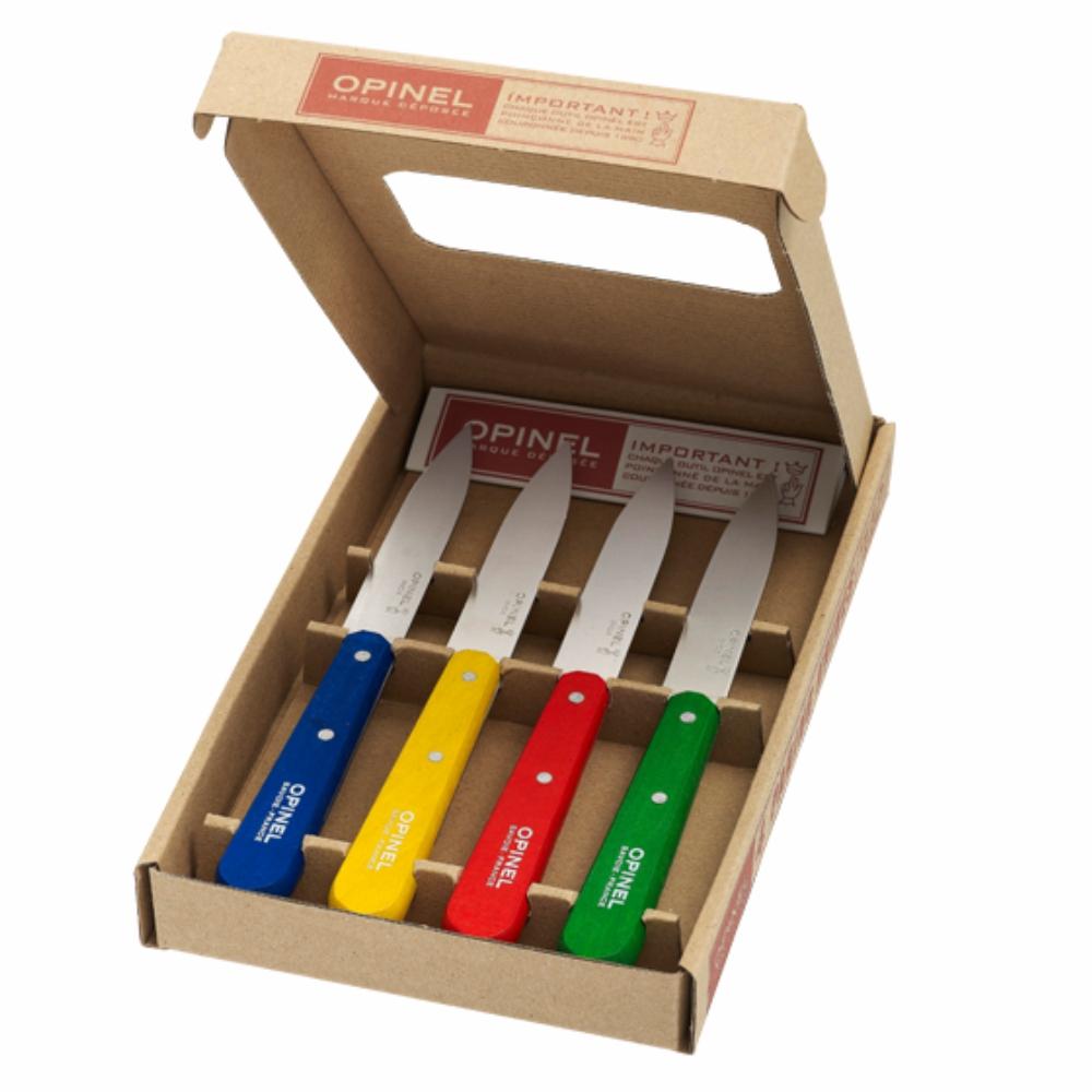Load image into Gallery viewer, OPINEL Essentials N112 Paring Knife Four Piece Set - Classic (Classic Colours) OP01233
