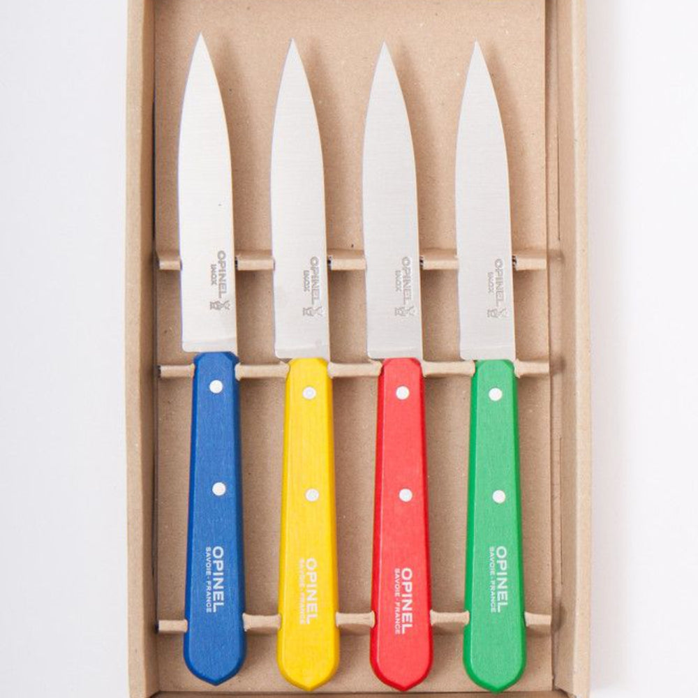 Load image into Gallery viewer, OPINEL Essentials N112 Paring Knife Four Piece Set - Classic (Classic Colours) OP01233