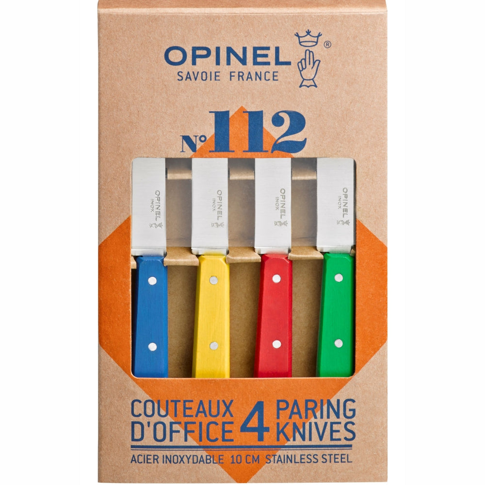 Load image into Gallery viewer, OPINEL Essentials N112 Paring Knife Four Piece Set - Classic (Classic Colours) OP01233