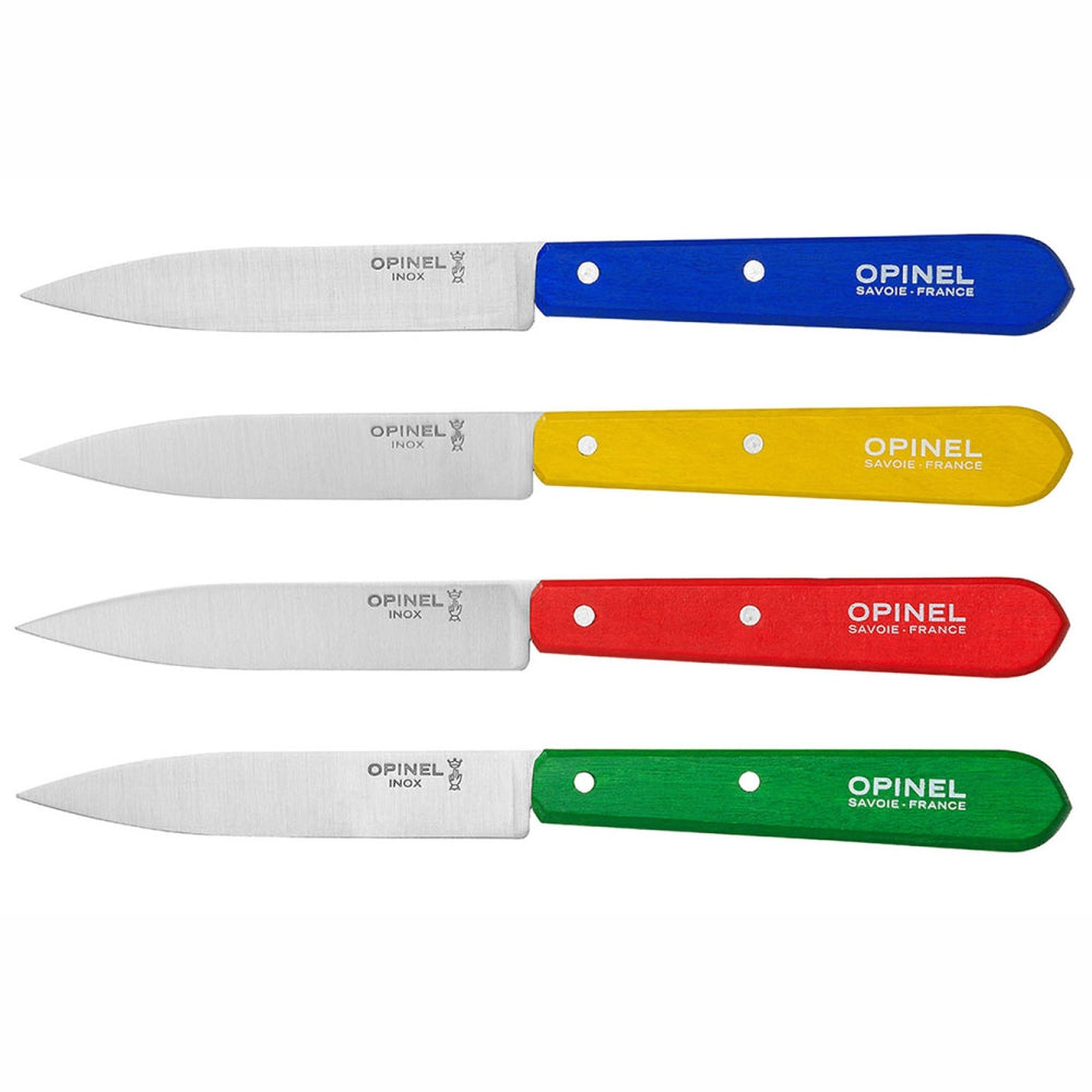 Load image into Gallery viewer, OPINEL Essentials N112 Paring Knife Four Piece Set - Classic (Classic Colours) OP01233