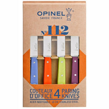 Load image into Gallery viewer, OPINEL Essentials N°112 Paring Knife Four Piece Set - (Sweet-Pop Colours) OP01381