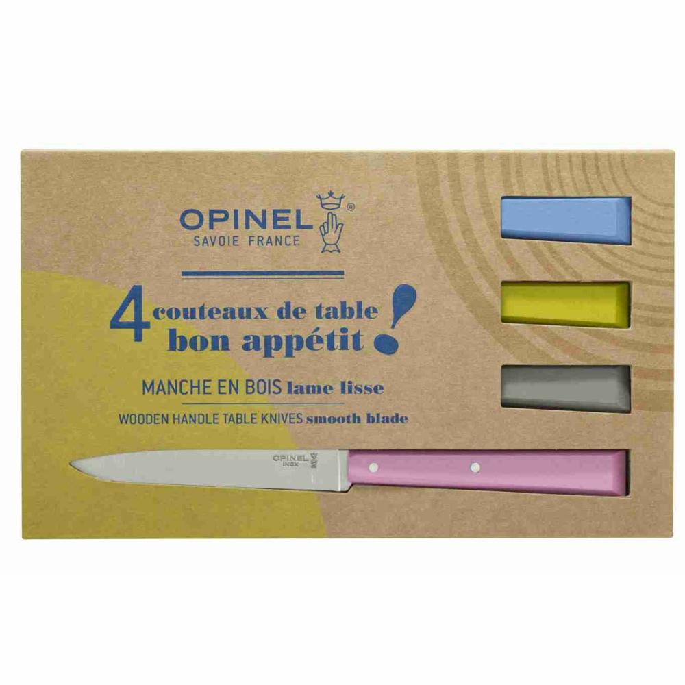 Load image into Gallery viewer, OPINEL N125 'Bon Appetit' Table Knife 4 Piece Set (Champagne)