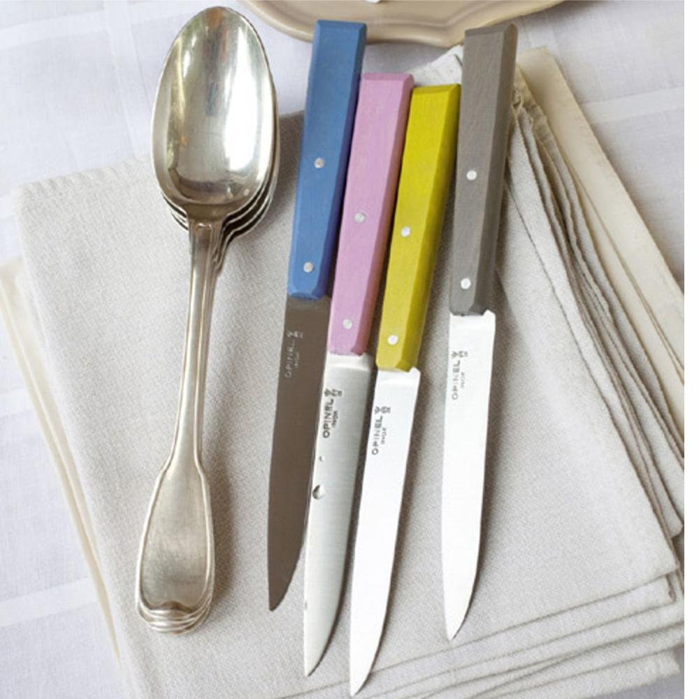 Load image into Gallery viewer, OPINEL N125 'Bon Appetit' Table Knife 4 Piece Set (Champagne)