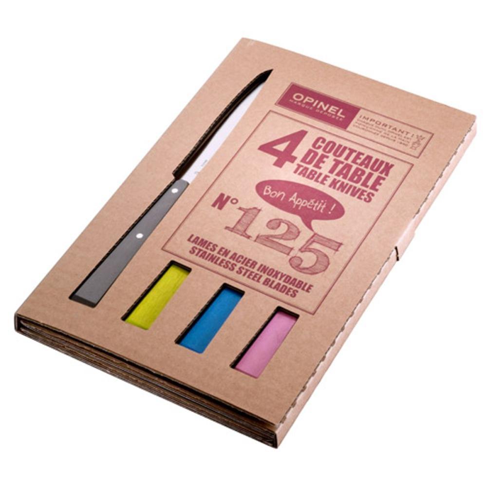 Load image into Gallery viewer, OPINEL N125 'Bon Appetit' Table Knife 4 Piece Set (Champagne)