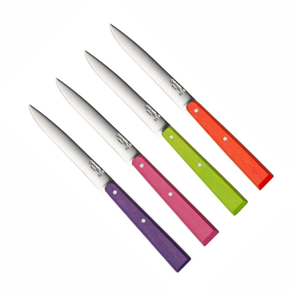 Load image into Gallery viewer, OPINEL N125 'Bon Appetit' Table Knife 4 Piece Set (Pop Colours)
