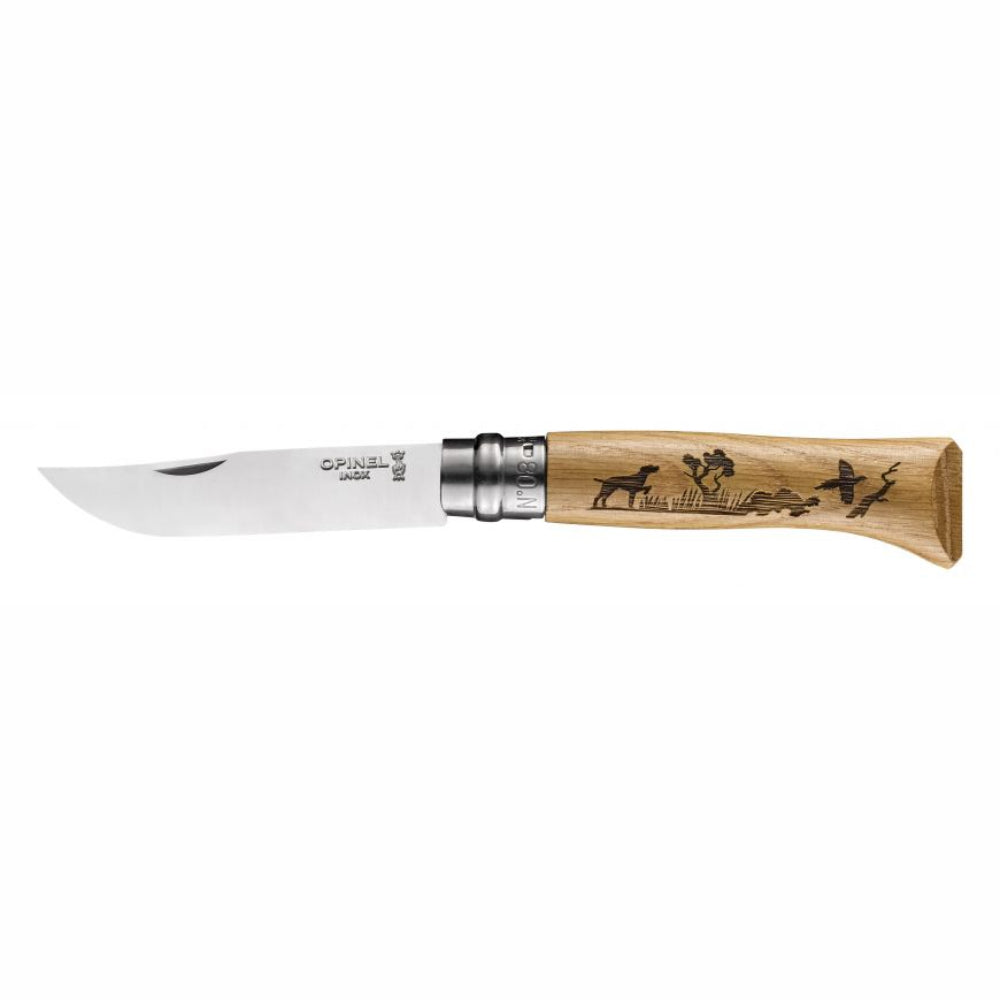 Load image into Gallery viewer, OPINEL N8 Folding Animalia Woodcut - Dog