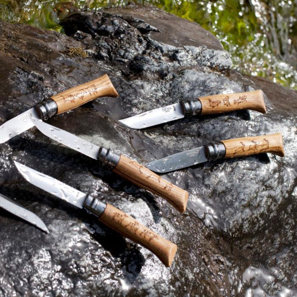 Load image into Gallery viewer, OPINEL N8 Folding Animalia Woodcut - Deer