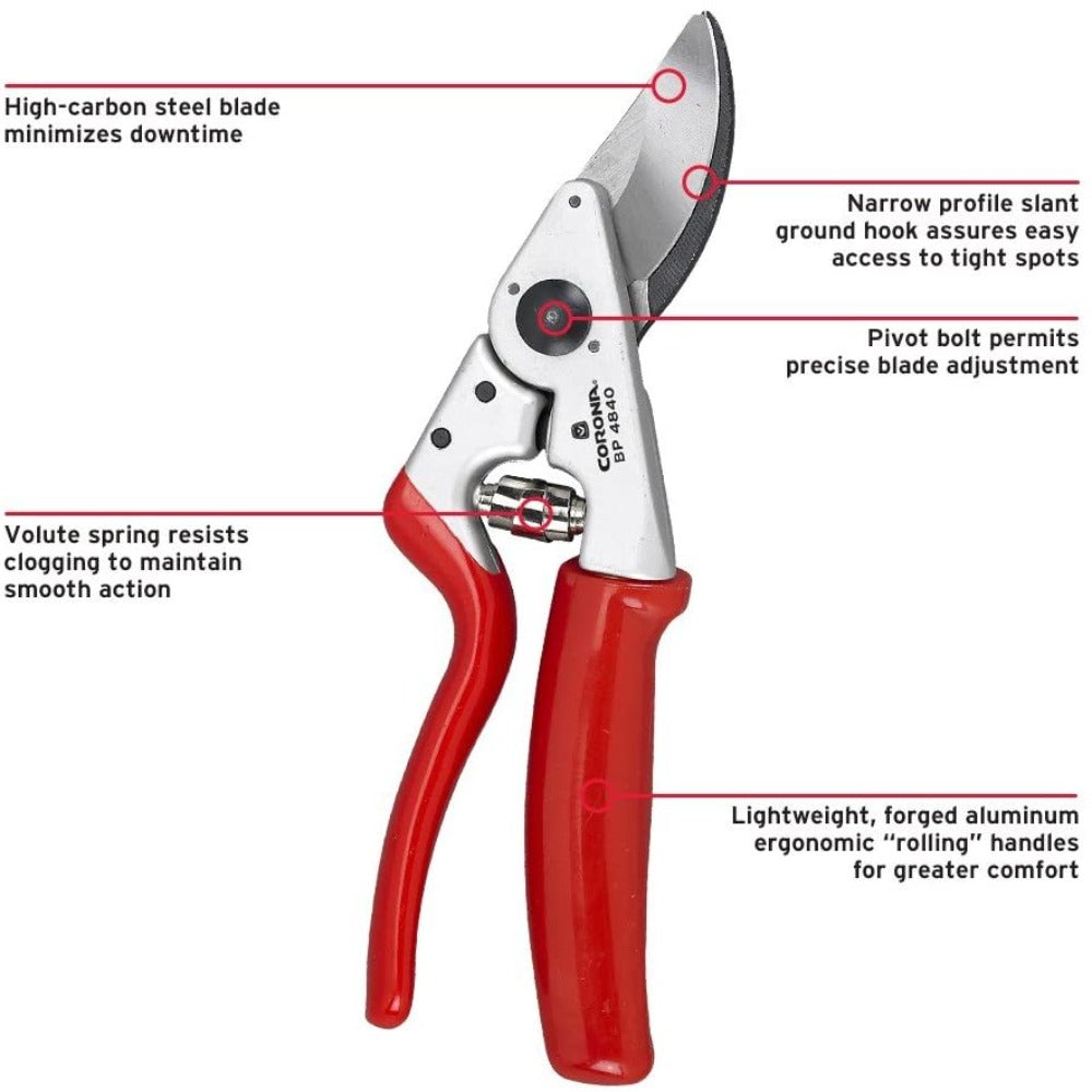 Load image into Gallery viewer, CORONA Forged Aluminum Rolling Handle Bypass Pruner Secateurs - 1 inch capacity