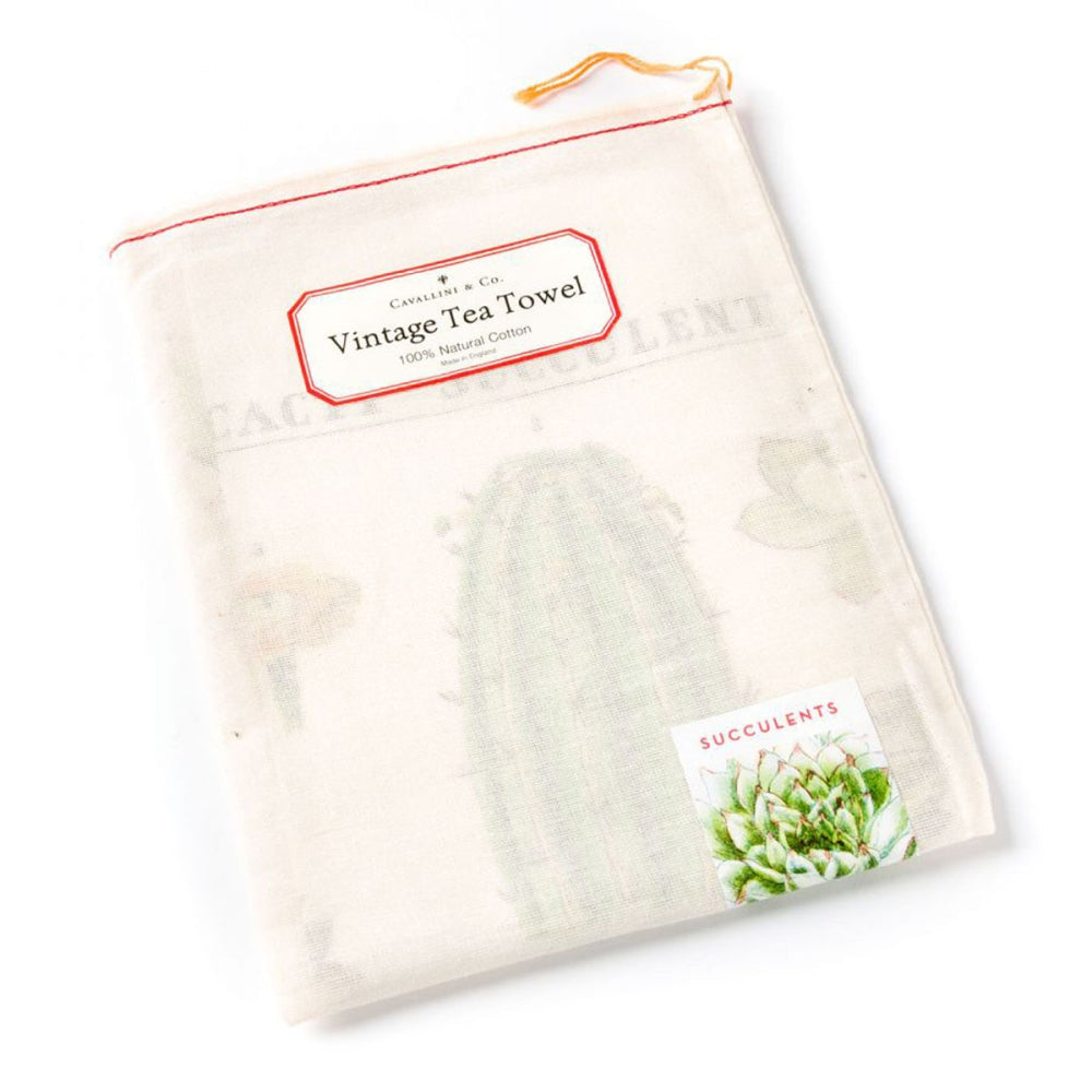 Load image into Gallery viewer, CAVALLINI & Co. 100% Natural Cotton Tea Towel - Succulents