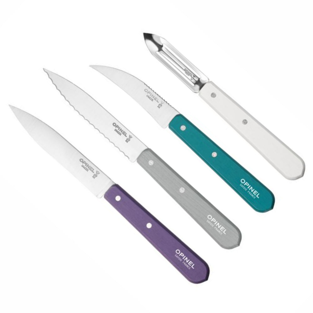 Load image into Gallery viewer, OPINEL Essentials 4 piece Kitchen / Knife Set - Art Deco
