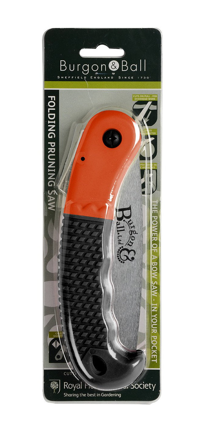 Load image into Gallery viewer, BURGON & BALL  |  Folding Pruning Saw - RHS Endorsed in pack