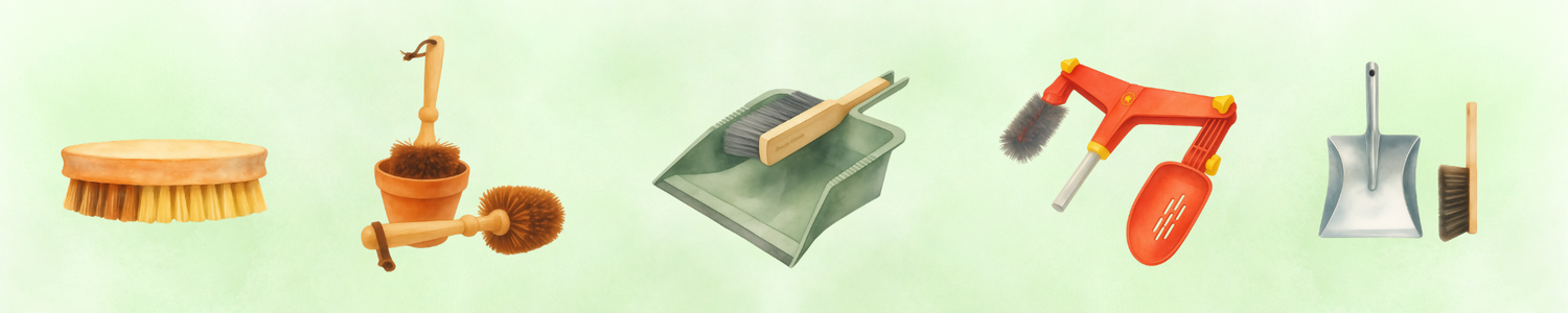Dustpans, Brushes & Brooms