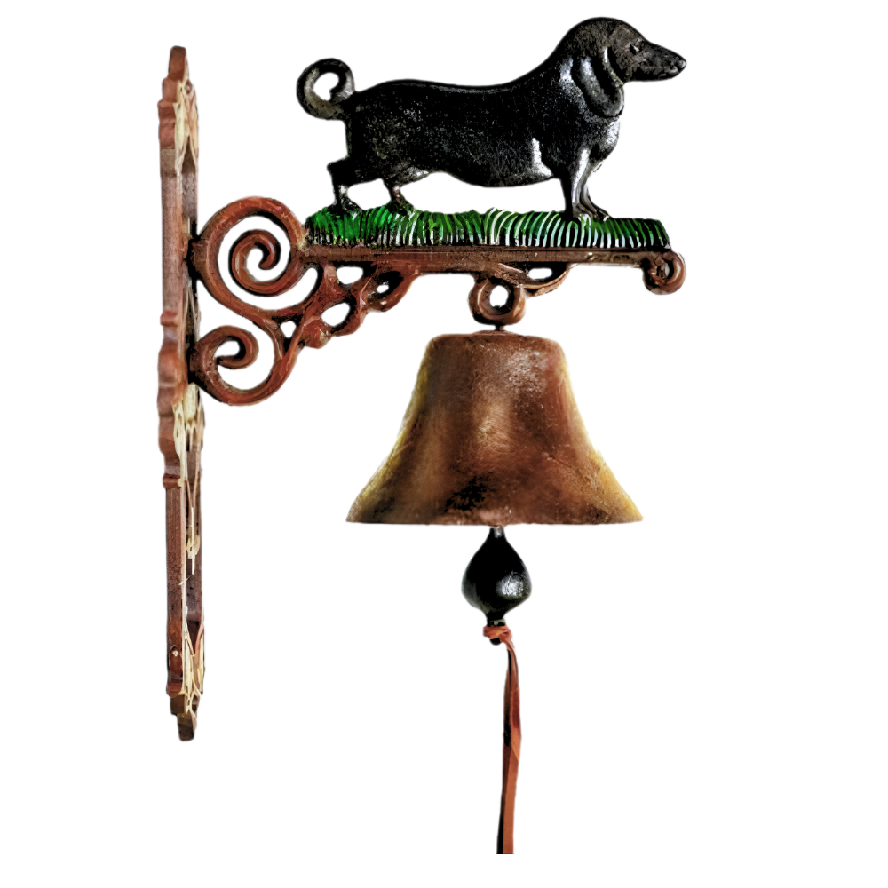 MARTHA’S VINEYARD Cast Iron Dachshund Sign w/ Bell