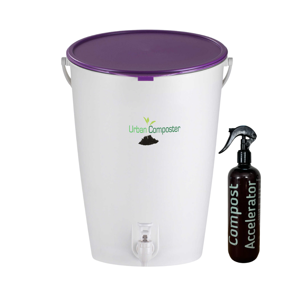 URBAN COMPOSTER 'Bucket' Beginner's Kit 15L - Berry