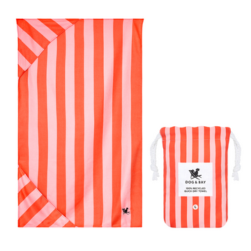 DOCK & BAY Dog Towel Large 100% Recycled - Canine Coral