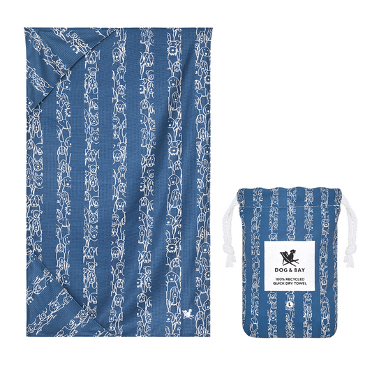 DOCK & BAY Dog Towel Large 100% Recycled - Canine Coral