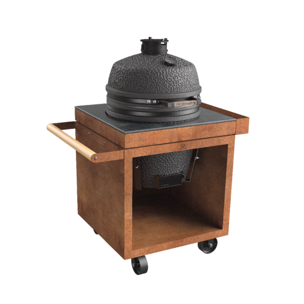 Load image into Gallery viewer, OFYR Pro Kamado Grill Stand w/ THE BASTARD VX Solo Kamado Charcoal Grill - Large **Limited Stock**