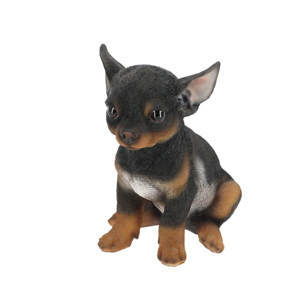 ESSCHERT DESIGN Sitting Chihuahua Statue - Black