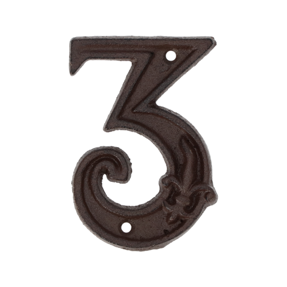 ESSCHERT DESIGN Cast Iron House Number - '3'