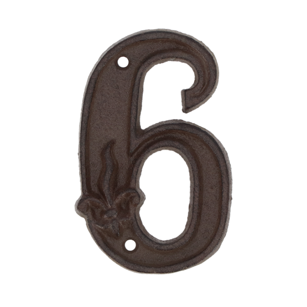 ESSCHERT DESIGN Cast Iron House Number - '6'