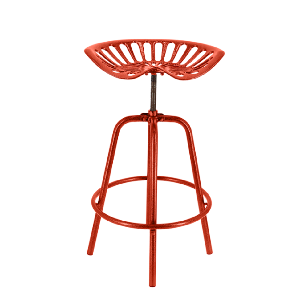 ESSCHERT DESIGN Metal Barstool - Red