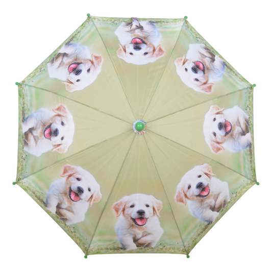 ESSCHERT DESIGN Children's 'Puppies & Kittens' Umbrella - Cream Puppy