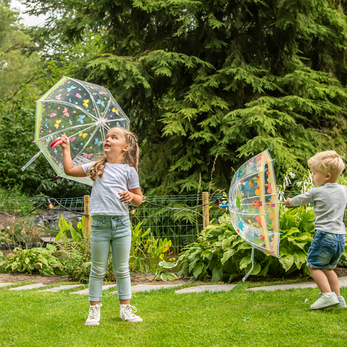 ESSCHERT DESIGN Children's Transparent Umbrella - Butterflies