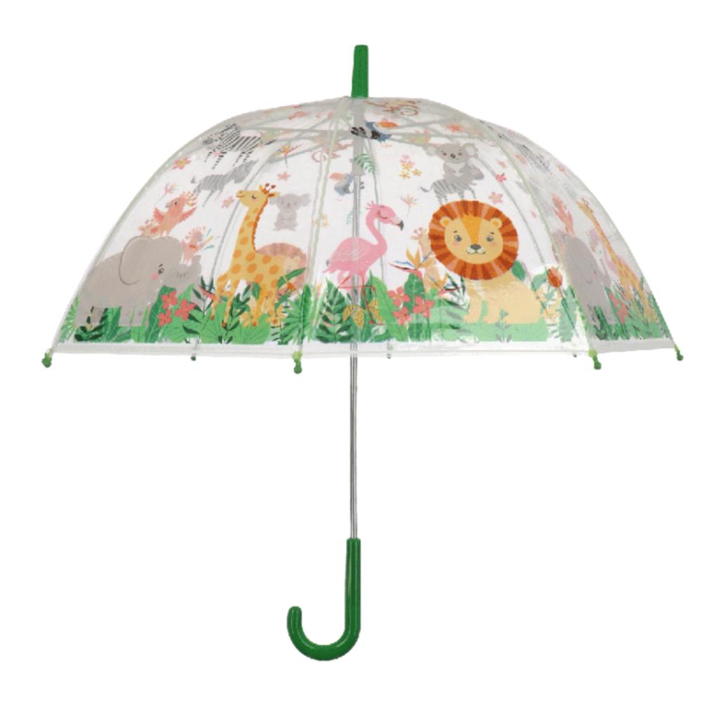 ESSCHERT DESIGN Children's Transparent Umbrella - Jungle