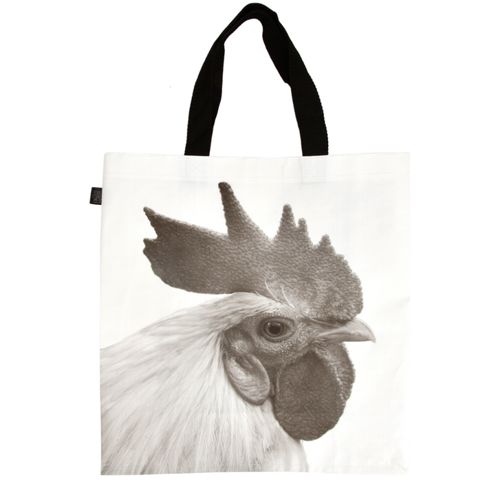 ESSCHERT DESIGN Large Monochrome Shopping Bag - Rooster