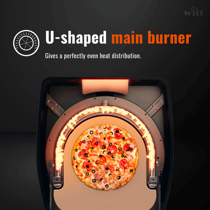 WITT Etna Fermo Gas Powered Pizza Oven 16" - Graphite