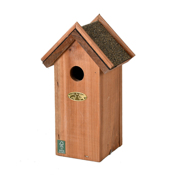 ESSCHERT DESIGN Blue Tit Nesting Box With Bitumen Roof