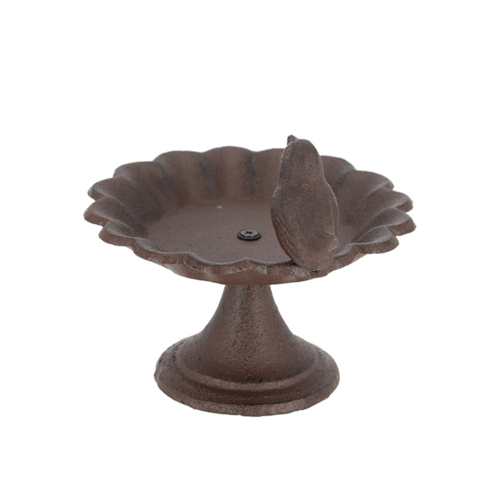 ESSCHERT DESIGN Cast Iron Bird Bath On Stand