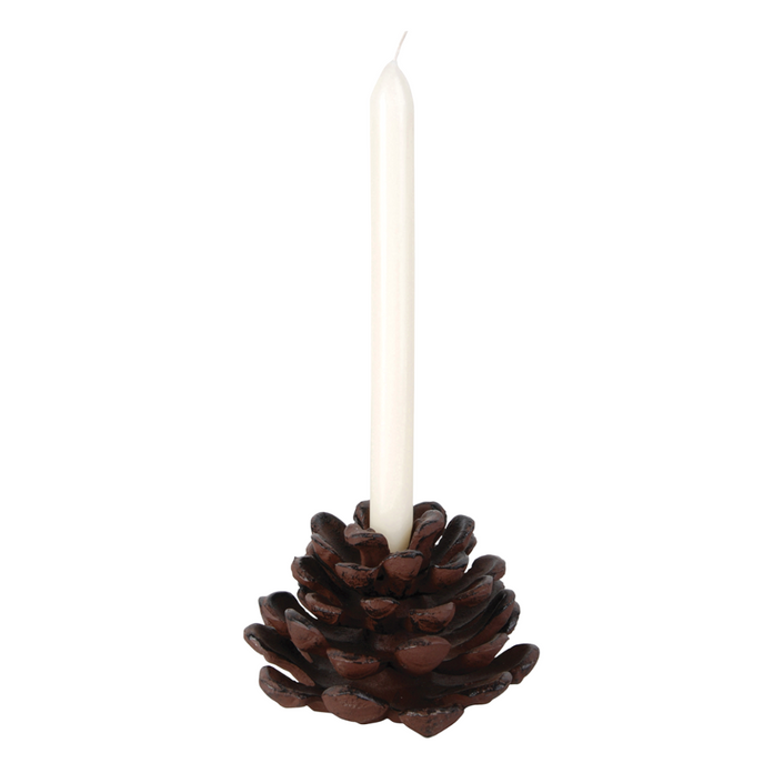 ESSCHERT DESIGN Cast Iron Pinecone Candle Holder - Large