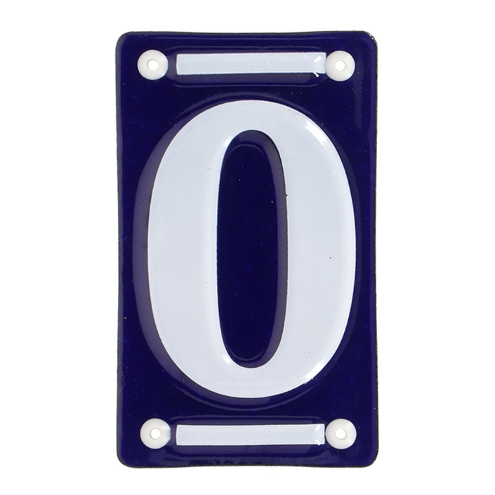 ESSCHERT DESIGN Enamel House Number - '0'