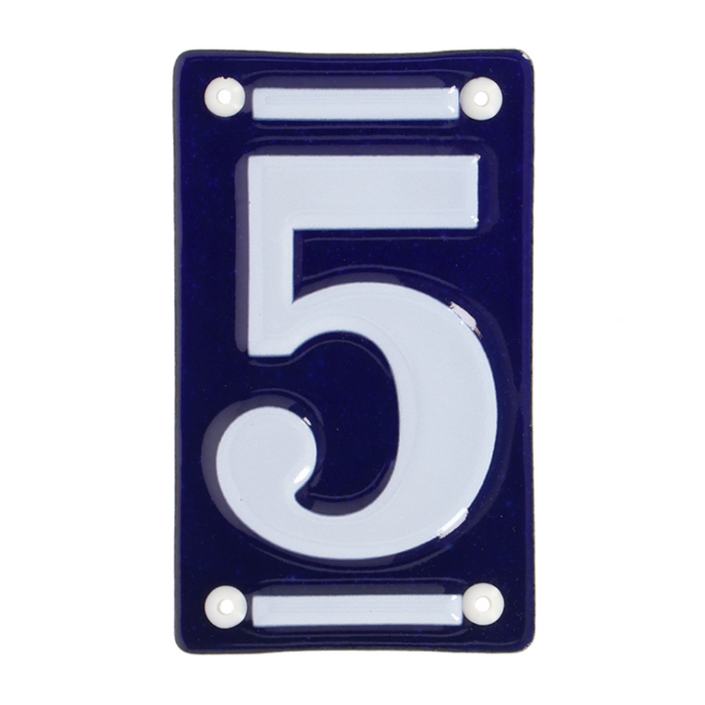 ESSCHERT DESIGN Enamel House Number - '5'