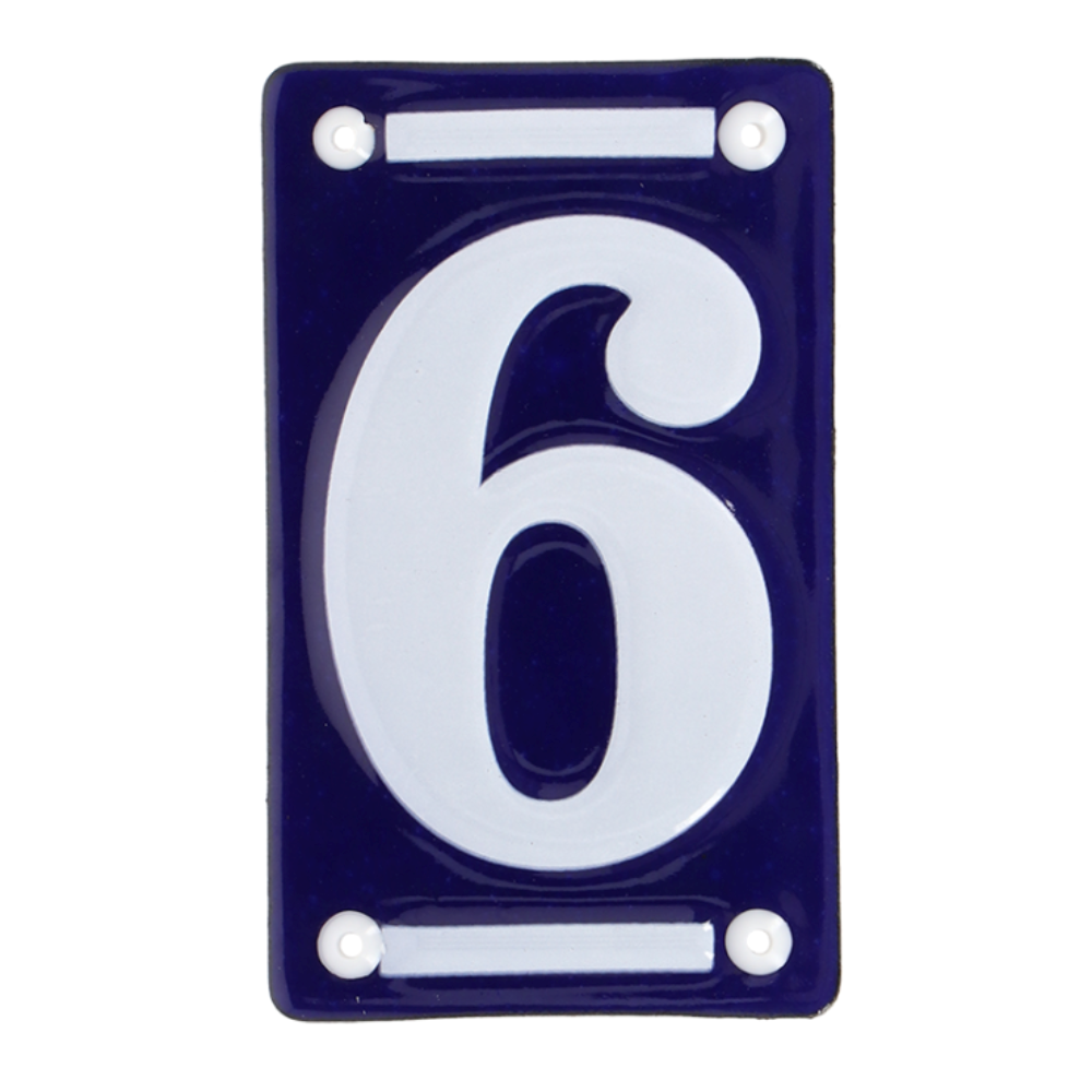 ESSCHERT DESIGN Enamel House Number - '6'