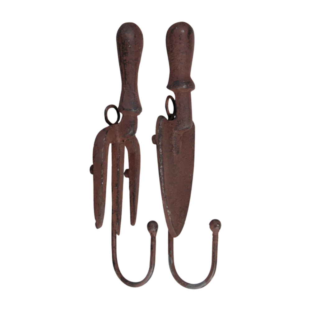 ESSCHERT DESIGN Fork & Spade Wall Hook - Set of 2