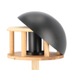 ESSCHERT DESIGN Freestanding Black & Oak Bird Feeder - Round