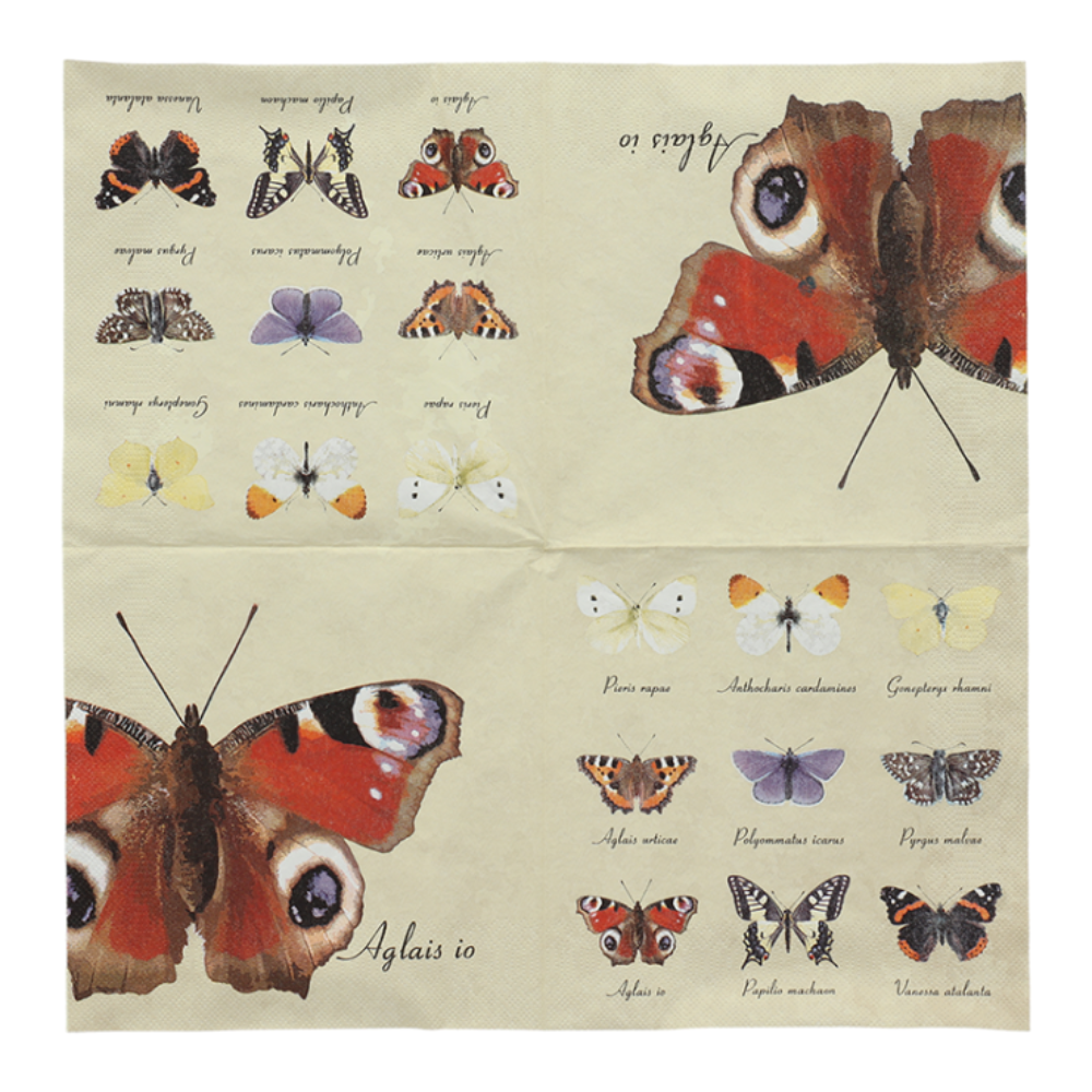 ESSCHERT DESIGN Paper Napkins 20pk - Butterfly Collection