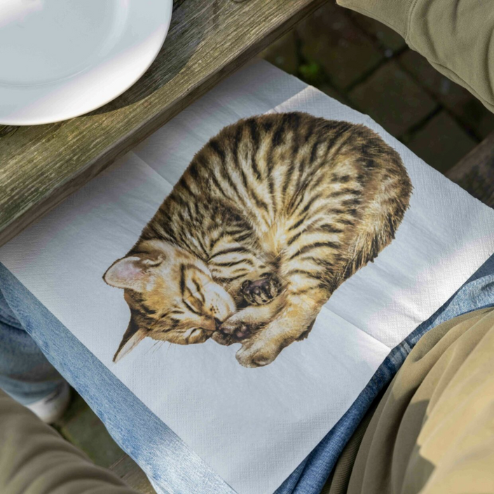 ESSCHERT DESIGN Paper Napkins 20pk - Cat