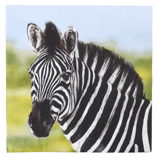 ESSCHERT DESIGN Paper Napkins Large 20pk - Zebra