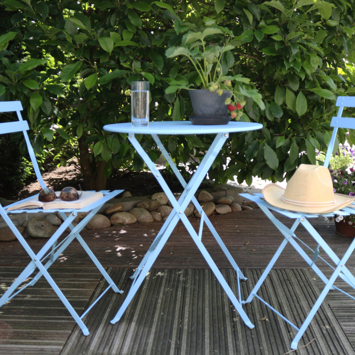 ESSCHERT DESIGN Blue Bistro Furniture Set